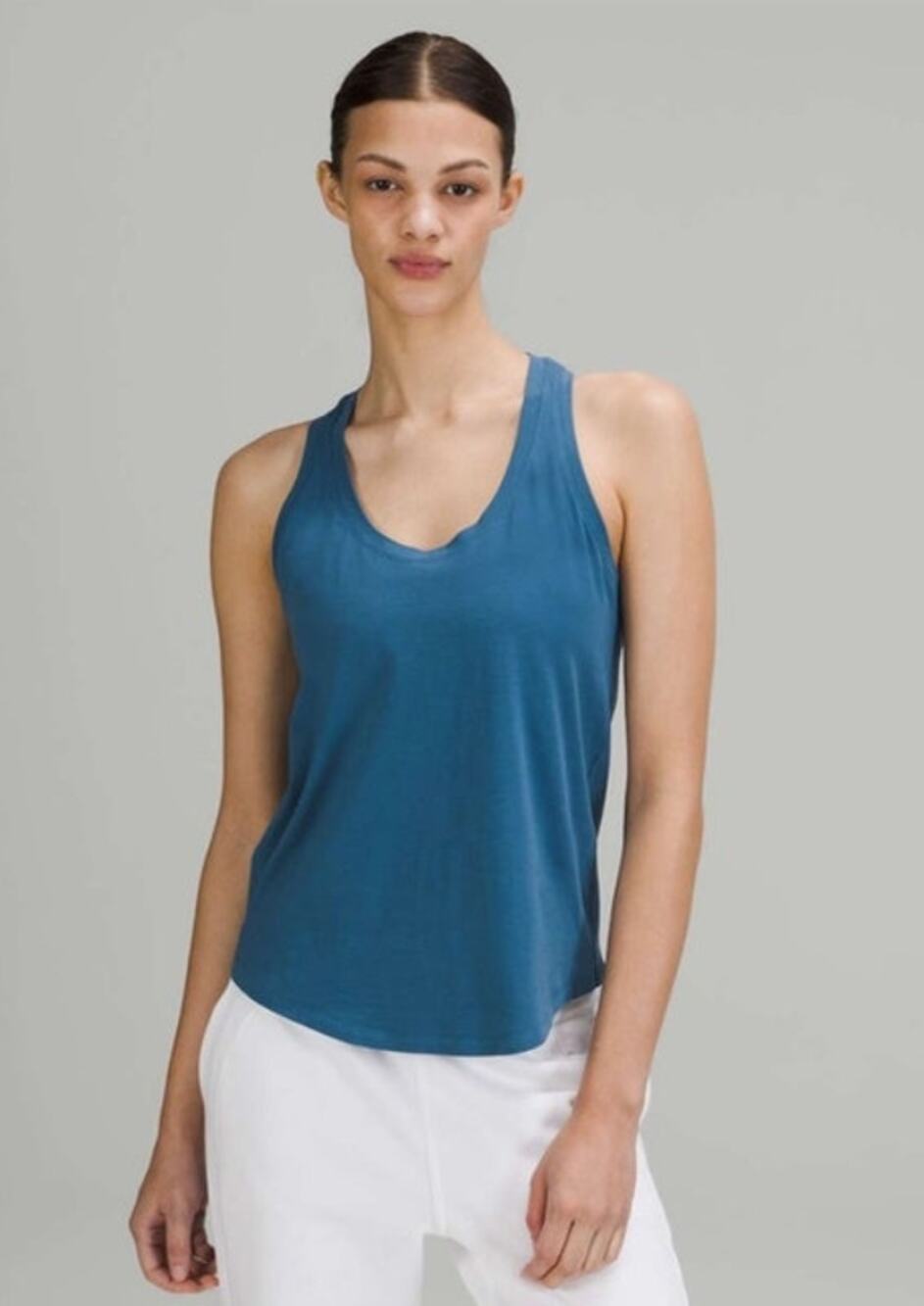 Lululemon Soft Denim Love Racerback Cotton Tank Top Size Small